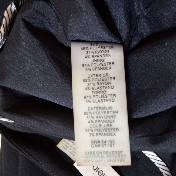 NWT CALVIN KLEIN NAVY ZIPPERED SLITTED ABOVE KNEE PENCIL SKIRT - Picture 10 of 10